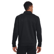 Under Armour Fleece Quarter-Zip Long-Sleeve Pullover for Men - Black/Black - S