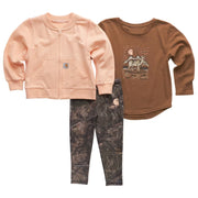 Carhartt Cg9957 Leggings 3-Piece Set for Babies - Mossy Oak Country DNA - 6 Months