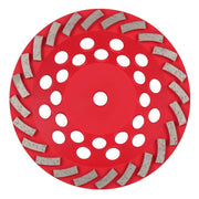 Milwaukee Diamond Max 7 Inch Turbo Rim Diamond Cup Wheel, 24 Segment, Red, 5/8-11 Arbor, 49-93-7796