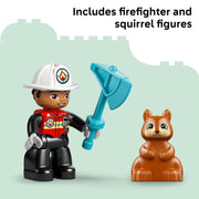 LEGO DUPLO Town Fire Truck Building Toy with Hose, Firefighter Figure, 28 Pieces, Multicolor, Ages 2+, 6585507