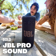 JBL Grip Portable Bluetooth Speaker, Bold JBL Pro Sound with AI Sound Boost, IP68 Waterproof and Dustproof, Drop-Proof, Integrated Ambient LED Light, Up to 14 Hours Playtime, Black
