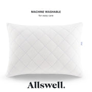 Allswell Cool Lux Bed Pillow with Cooling Cover, Firm Support, Suprelle Cooling Fiber Fill, Diamond Stitch Pattern, King, 2 Pack