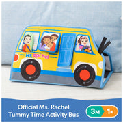 Ms. Rachel 6072303 Official Tummy Time Plush Activity Bus for Ages 3 Months to 1+ Years