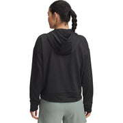 Under Armour Fish Pro Terry Hoody, Womens Athletic Hoodie, Moisture-Wicking, Loose Fit, Black Castlerock, Small, 6001635-001-SM