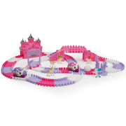 USA Toyz Unicorn Speedway Tracks  252pc Vehicle Playset STEM Snap Track Unicorn Car Toy Set for Kids