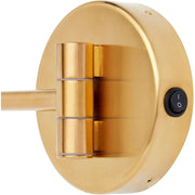 Signature Hardware SH662008BG Harbin Magnifying Double-Sided Wall-Mount Lighted Makeup Mirror - Brushed Gold