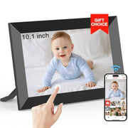 DR. J Professional DF10B Digital Picture Frame, 10.1 inch HD 1080P Digital Photo Frame with WiFi Touchscreen 16GB Share Photos Instantly via Frameo App