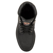 Brahma Iron Tough II 8in Steel Toe Work Boots, Black, Wide Width, Lace-Up, Rubber Outsole