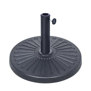 Abble Outdoor Patio Market Umbrella Base, Heavy Duty 26.5 lb Resin Stand, Hand-Painted Matte Black, Fits 1.2 to 1.9 in Poles