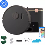 bObsweep Bio Auto-Empty Robot Vacuum & Mop with Reusable Charcoal-Lined Odor-Filtering Bags & Bottomless Dock Capacity