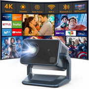 Cshidworld Projector with WiFi and Bluetooth, Native 1080P, 4K Supported, Outdoor Movie Projector up to 150