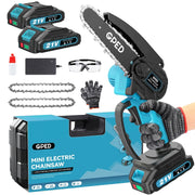 GPED Mini Chainsaw, 6 inch Portable Electric Chainsaw Cordless, Blue, 6