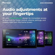 Pioneer DMH-W3050NEX 6.8-Inch Capacitive Touchscreen Double Din Digital Multimedia Receiver with Wireless Apple CarPlay, Android Auto, Bluetooth, SiriusXM Ready, HD Radio, Black