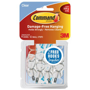 Command Small Clear Wire Hooks with Clear Strips (9-Pack)-17067CLRVP