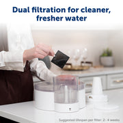 PetSafe Outlast Pumpless Dog Water Fountain, 128 oz, White, Ion-X Filtration, Dishwasher Safe, PWW00-17959