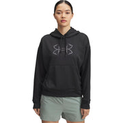 Under Armour Fish Pro Terry Hoody, Womens Athletic Hoodie, Moisture-Wicking, Loose Fit, Black Castlerock, Small, 6001635-001-SM