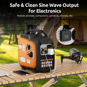 Efurden 2500-Watt Portable Inverter Generator Gas Powered, EPA Compliant, Parallel Capability
