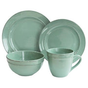 American Atelier Stoneware 16pc Dinnerware Set, Aqua