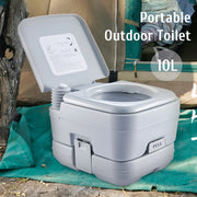 Bestco 10L Portable Toilet with Full Seat Bellow Pump No Odors for Travel & Camping