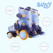 Bluey Kids Training Roller Skates, Adjustable Size 9-12, Light Up 54mm Polyurethane Wheels, ABEC 5 Bearings, Durable PVC, Foam Lining, Unisex, ARO104LU241