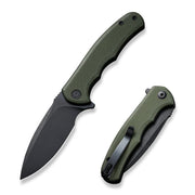 Civivi Mini Praxis Folding Pocket Knife, 2.98 in D2 Steel Drop-Point Blade, Green G10 Handle, Ball Bearing Pivot, Pocket Clip