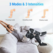 Comfier FE-7204B Air Compression Calf Knee Foot Massager with Heat
