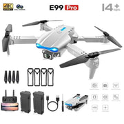 BEEPRINCESS E99 pro Drone with 4K HD Dual Camera for Adults Kids RC Quadcopter with 2 Modular 1800mAh Batteries for 30 Mins Long Flight (Gray)