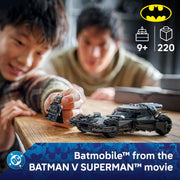 LEGO DC Batman v Superman Batmobile Building Blocks Set, 220 Pieces, Armored Batman Minifigure with Fabric Cape, Golden Anniversary Coin, Ages 9+, 76331