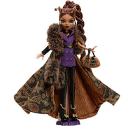 Monster High JDR66 Doll, Clawdeen Wolf House of Wolf Collectible with Faux Fur Jacquard Coat, Purple Blazer Dress, Pantaboots and Golden Accessories