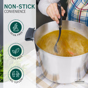 Magnaware Cast Aluminum Stock Pot, 14 Quart, Lightweight, Even Heat Distribution, Non-Stick Surface, Silicone Handle Covers