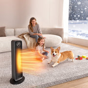Happinter Patbrela 25-Inch Ceramic Space Heater, 1500W, 4 Heat Settings, Remote Control, 75 Oscillation, ECO Mode, 12H Timer, Quiet Operation