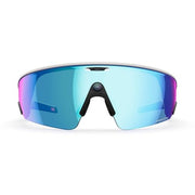 Oakley Meta Vanguard Smart AI Glasses with 12 MP Camera, Prizm Sapphire Lenses, Open-Ear Audio, IP67 Sweat-Resistant White 0OW8001 3929 46