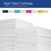 Denvoer LC406XL Printer Ink Cartridge 4-Pack Color Combo High Yield for Brother MFC-J4335DW Series
