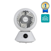 Midea Smart TurboBreeze Tabletop Fan, 5 Speeds, 85 Vertical Movement, 3D Oscillation, Remote Control, White, MSFAT06W5SB