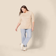 Amazon Essentials Women's Regular-Fit Soft Touch Crewneck Long-Sleeve Sweater, XS, Beige