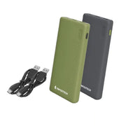 Swiss Tech Machtpaar 10k mAh Power Bank 2 pack Set, Grey and Green
