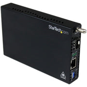 StarTech.com Gigabit Ethernet Fiber Media Converter with Open SFP Slot, Steel Chassis, Single and Multi-Mode Compatible, Black, ET91000SFP2