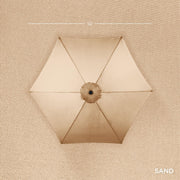 Best Choice Products SKY7708 Outdoor Steel Market Patio Umbrella w/Crank Tilt Push Button 6 Ribs 10ft Sand