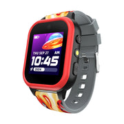 iTech Junior Smartwatch for Kids Jr. 4 with Camera, Audiobooks and Games, Gray Case with Black-Red Flame Strap