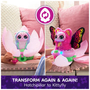 Spin Master Hatchimals Bloomables Kittyfly Interactive Plush Toy with Double Transformation, Over 100 Sounds and Reactions, Multicolored, 6072450