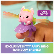 Gabby's Dollhouse Fairylandia Kitty Fairy Flutter-riffic Dollhouse Playset, 12-Piece Set with Exclusive Rainbow Winged Ring