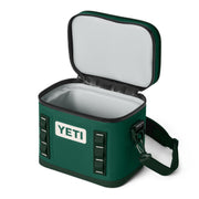 YETI Hopper Flip 8 Portable Soft Cooler, ColdCell Insulation, Waterproof DryHide Shell, Leakproof HydroLok Zipper, Black Forest Green, 8 Quart, 18060131842