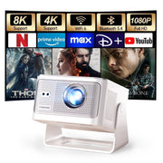 Magcubic Portable Projector, HY350max, Native 1080P Full HD with 8K Support, 900 ANSI Lumens, Auto Focus, Auto Keystone, Android 14, WiFi 6, Bluetooth 5.4