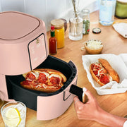 Beautiful 29022 3 Qt Air Fryer with TurboCrisp Technology, EverGood Ceramic Nonstick Coating, Rose