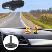 Whoaoh Plastic Duck Holders, 40 Pcs Black Resin Plastic Dashboard Display Stands with Strong Adhesive Base, Universal Car Interior Decoration