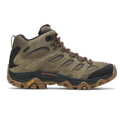 Merrell Moab 3 Mid Waterproof Hiking Boots, Olive/Gum, Leather Upper, Vibram TC5+ Outsole, Shock Absorbing Air Cushion Heel, J036549Z