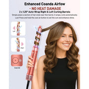RACCOMB 5-in-1 Hair Styling Tool, High Speed 110000 RPM Motor, Coral Red