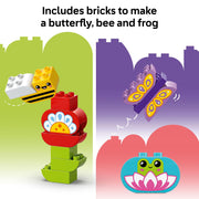LEGO DUPLO Town Creative Garden & Flowers Building Toy Playset for Toddlers Ages 2+ with 45 Pieces and Animal Figures