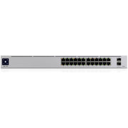 Ubiquiti UniFi USW-24 24-Port Gigabit Layer 2 Ethernet Switch with 2 10G SFP+ Ports, Fanless, Rackmount