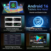 TABWEE T90 Android Tablet, 11 Inch FHD IPS Display, Octa-Core Unisoc T615 CPU, 128GB 24GB RAM, 8000mAh Battery, Gray